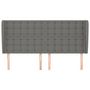 Voir la diapositive 3 : VIDAXL Tete de lit avec oreilles Gris fonce 203x23x118/128 cm Tissu