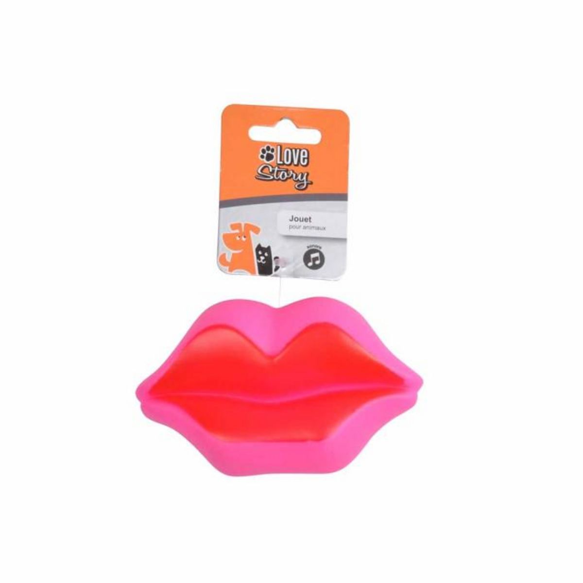 Paris Prix Jouet pour Chien  Lèvres Kiss  13cm Rose