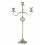 Paris Prix Chandelier 3 Branches Déco  Diamant  56cm Argent