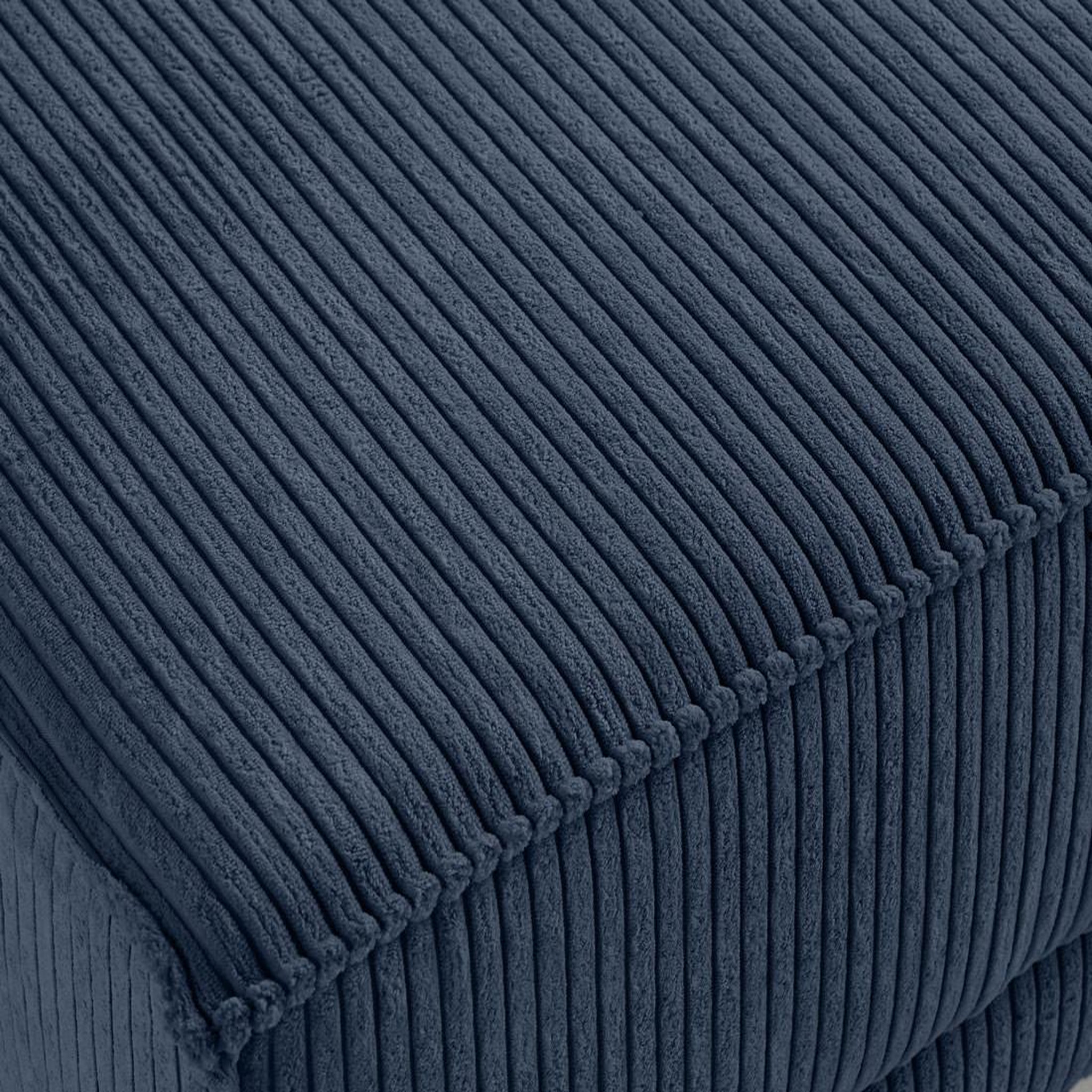 Voir la diapositive 4 : BEST MOBILIER Charlie - pouf - pieds hauts - en velours côtelé