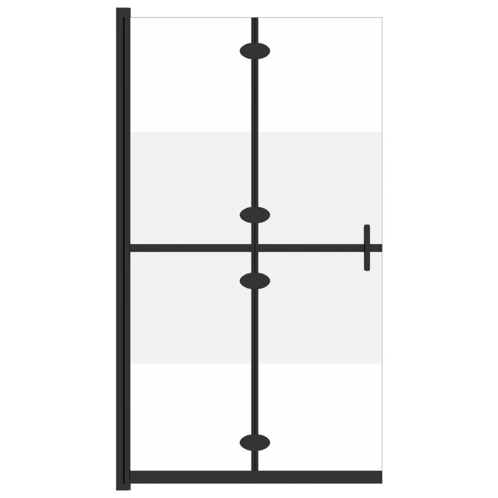 Voir la diapositive 2 : VIDAXL Paroi de douche pliable Verre ESG demi-depoli 80x190 cm