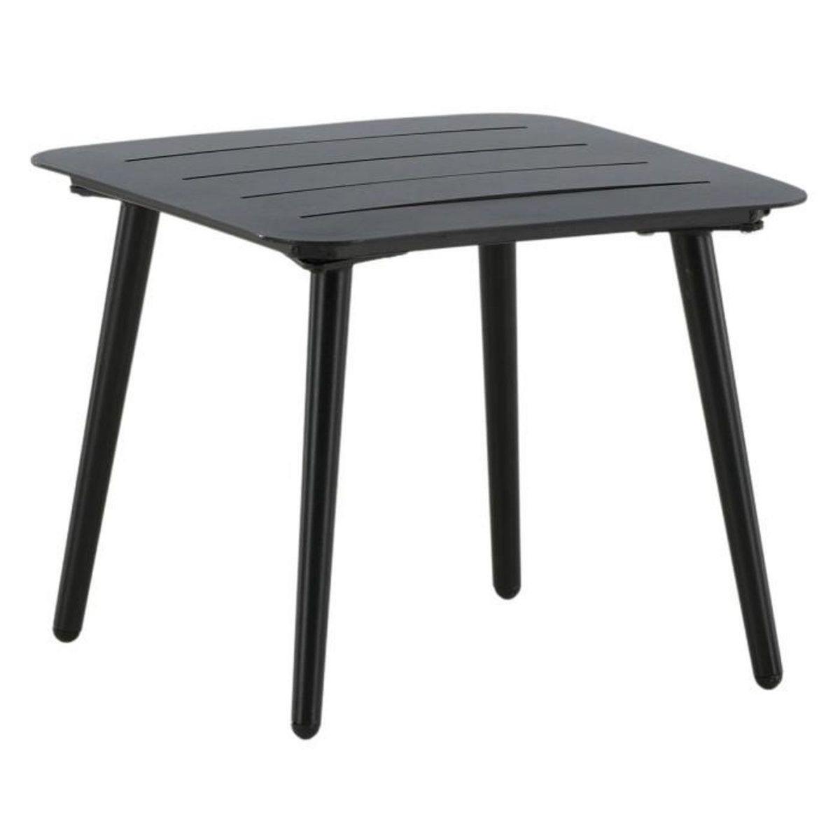 Paris Prix Table d'Appoint de Jardin Carrée  Lina  40cm Noir