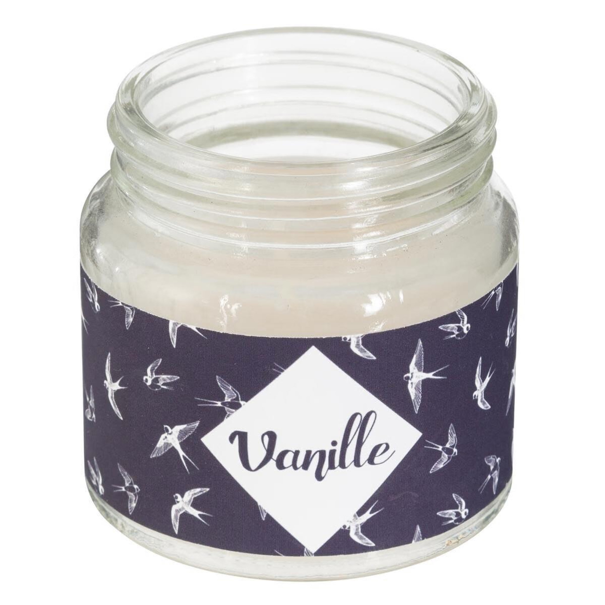Voir la diapositive 2 : COMPTOIR DE LA BOUGIE Bougie parfumée en verre  bocal  65g vanille