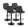 Voir la diapositive 1 : Lot de 4 tabourets de bar ajustables en hauteur MANHATTAN