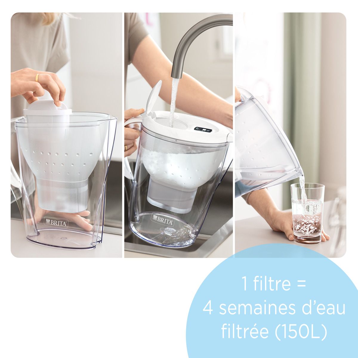 BRITA BRITA Carafe filtrante Marella XL bleu (3,5L) inclus 1 cartouche filtrante MAXTRA PRO All-in-1