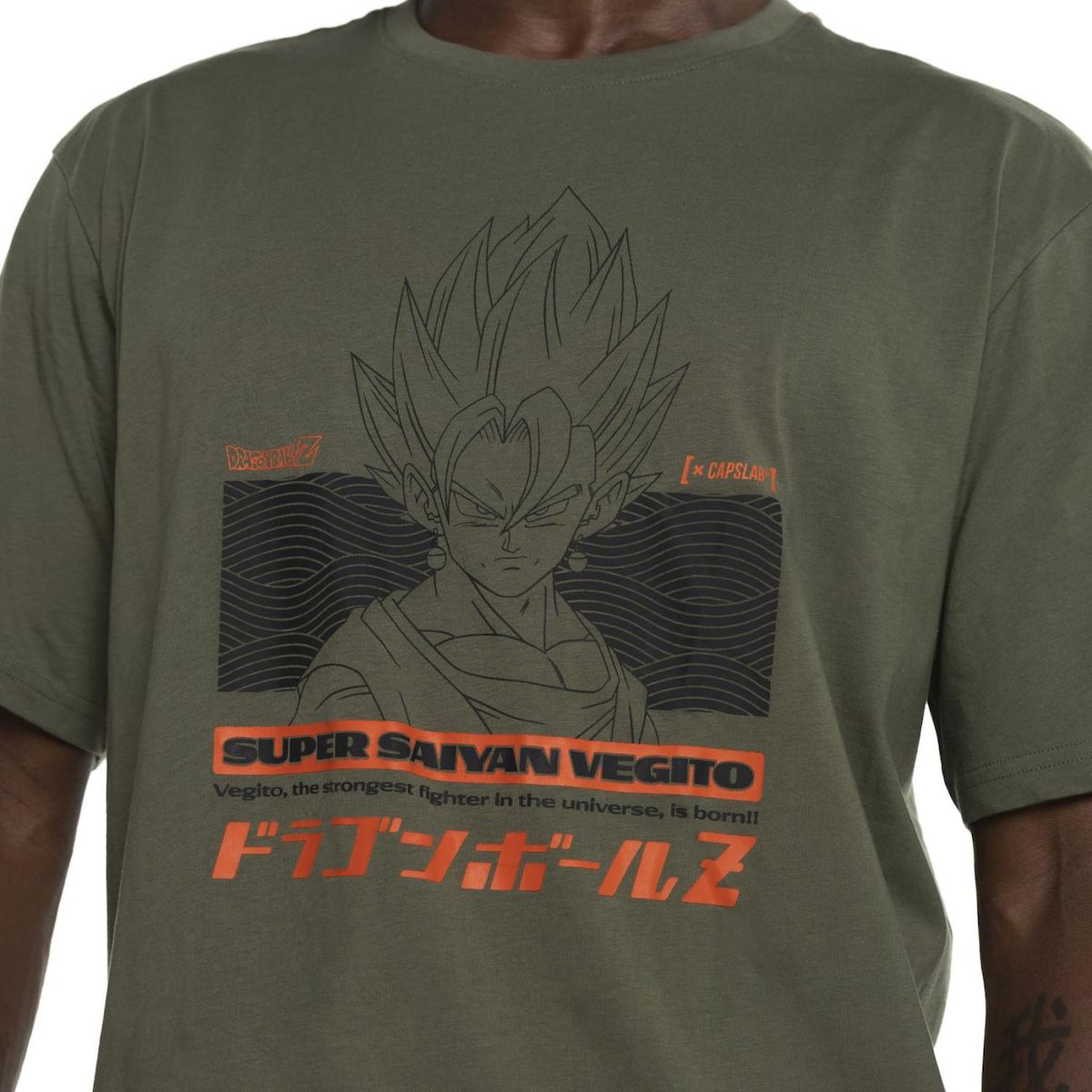 CAPSLAB T-shirt homme relax fit Dragon Ball Z Potara Fusion