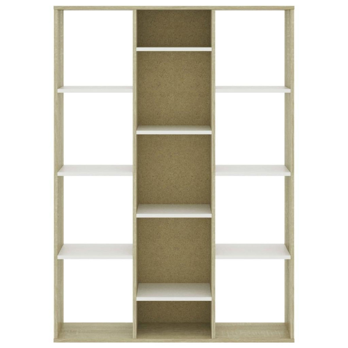VIDAXL Cloison de separation Blanc/chene Sonoma 100x24x140cm Agglomere