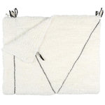 Paris Prix Plaid Sherpa Tressé  Crush  130x160cm Blanc