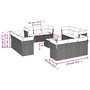 Voir la diapositive 3 : VIDAXL Salon de jardin avec coussins 13 pcs gris resine tressee