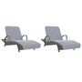 Voir la diapositive 4 : VIDAXL Serviettes de plage 2 pcs gris 75x200 cm tissu 400 GSM