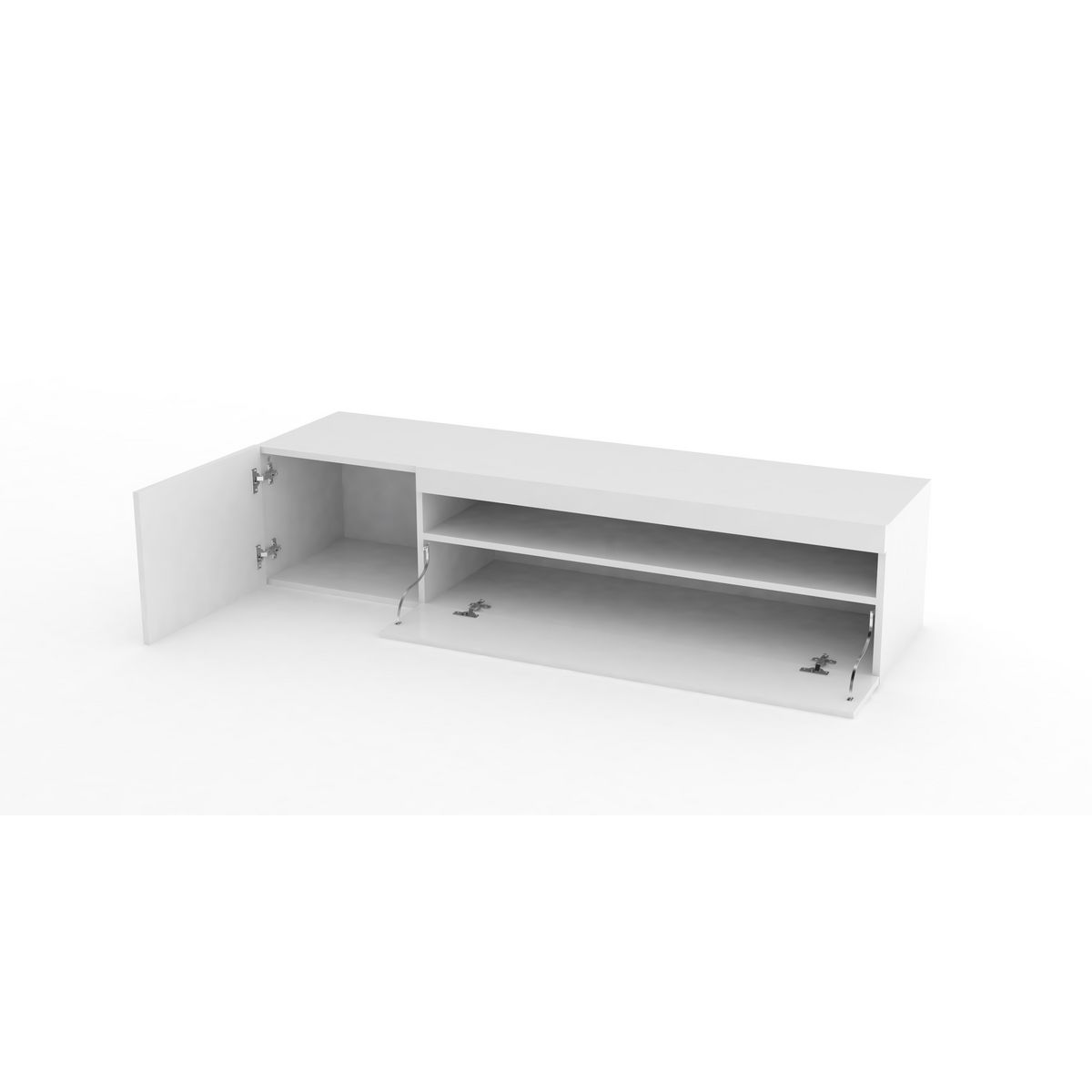 Meuble TV 150cm 2 portes 1 niche TECHNO