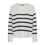 Voir la diapositive 1 : Pieces Pull Blanc/Bleu à rayures Femme Pieces Sia