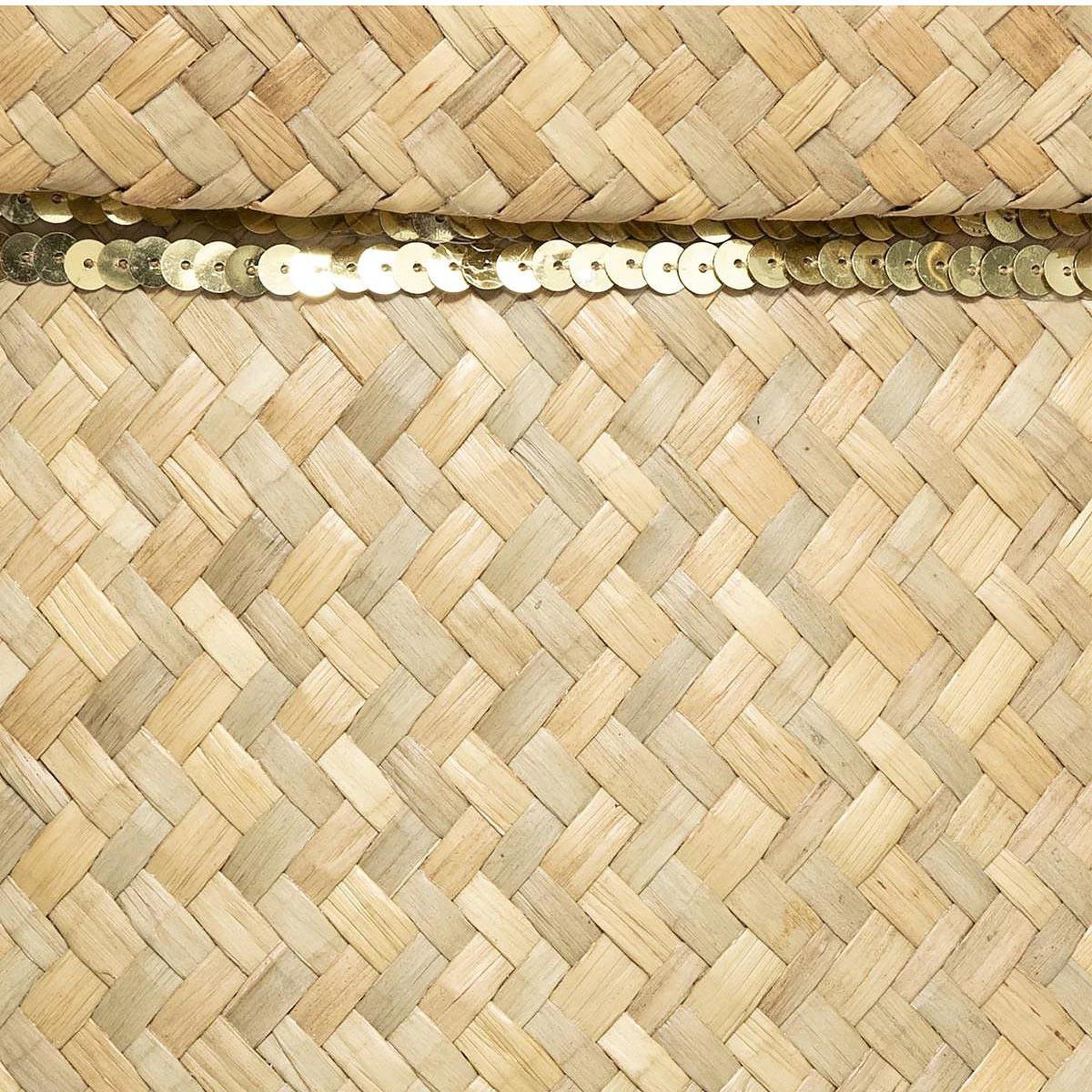 Voir la diapositive 2 : ATMOSPHERA Lot de 5 paniers de rangement  sequins  39cm naturel