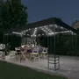 VIDAXL Tonnelle avec guirlande lumineuse a LED 3x4 m Anthracite