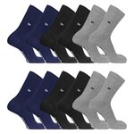 PIERRE CARDIN Lot de 6 Paires de chaussettes de ville unies modèle PC 00399. Coloris disponibles : Gris