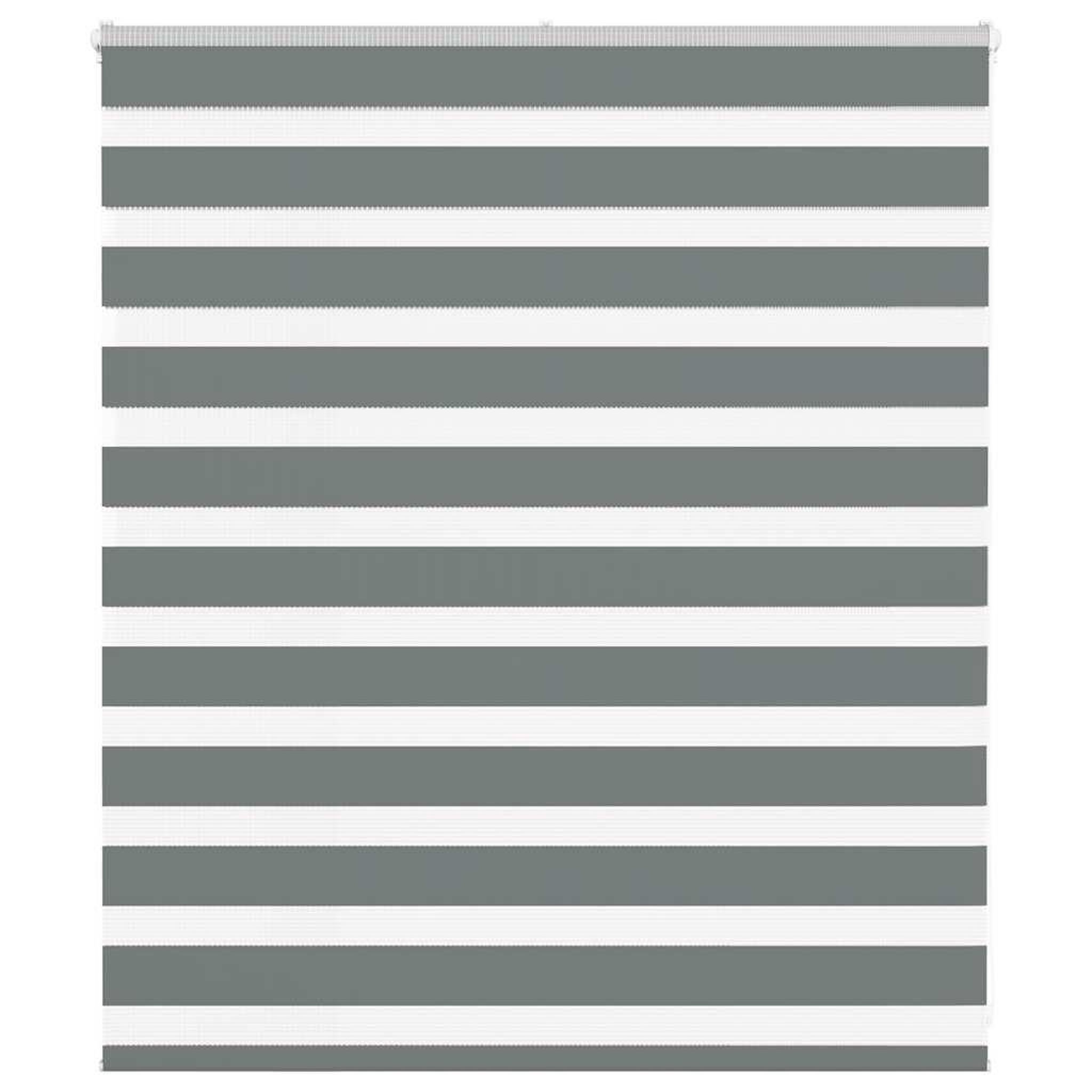 VIDAXL Store zebre gris fonce largeur du tissu 130,9 cm polyester