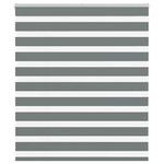 VIDAXL Store zebre gris fonce largeur du tissu 130,9 cm polyester