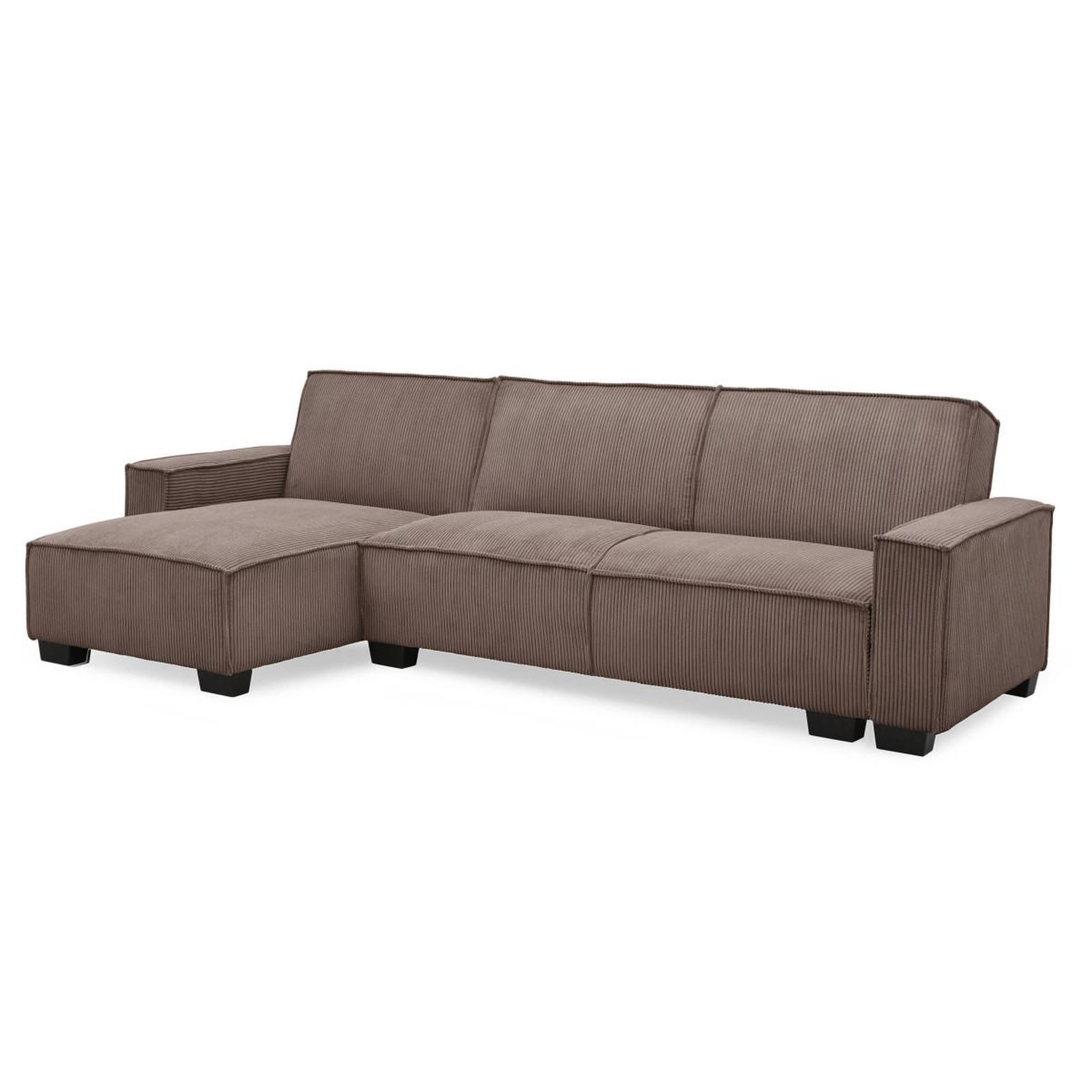 Voir la diapositive 2 : Paris Prix Canapé d'angle réversible convertible  hester  293cm taupe