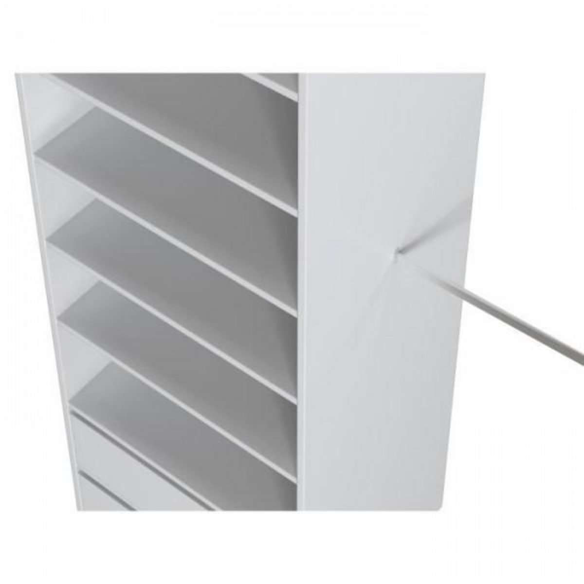 MARKET24 Kit dressing 2 colonnes - Décor blanc - 6 tiroirs - 2 barres de penderie - L 177 x P 48 x H 200,2 cm - COMBI