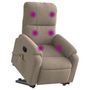 Voir la diapositive 3 : VIDAXL Fauteuil inclinable de massage electrique taupe