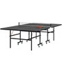 Voir la diapositive 1 : HOMCOM Table de ping pong tennis de table pliable 8 roues - filet, 2 raquettes, 3 balles inclus - noir gris