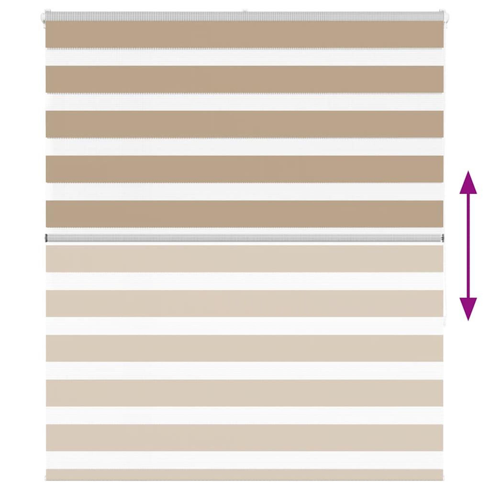 Voir la diapositive 5 : VIDAXL Store zebre marron sable largeur du tissu 115,9 cm polyester