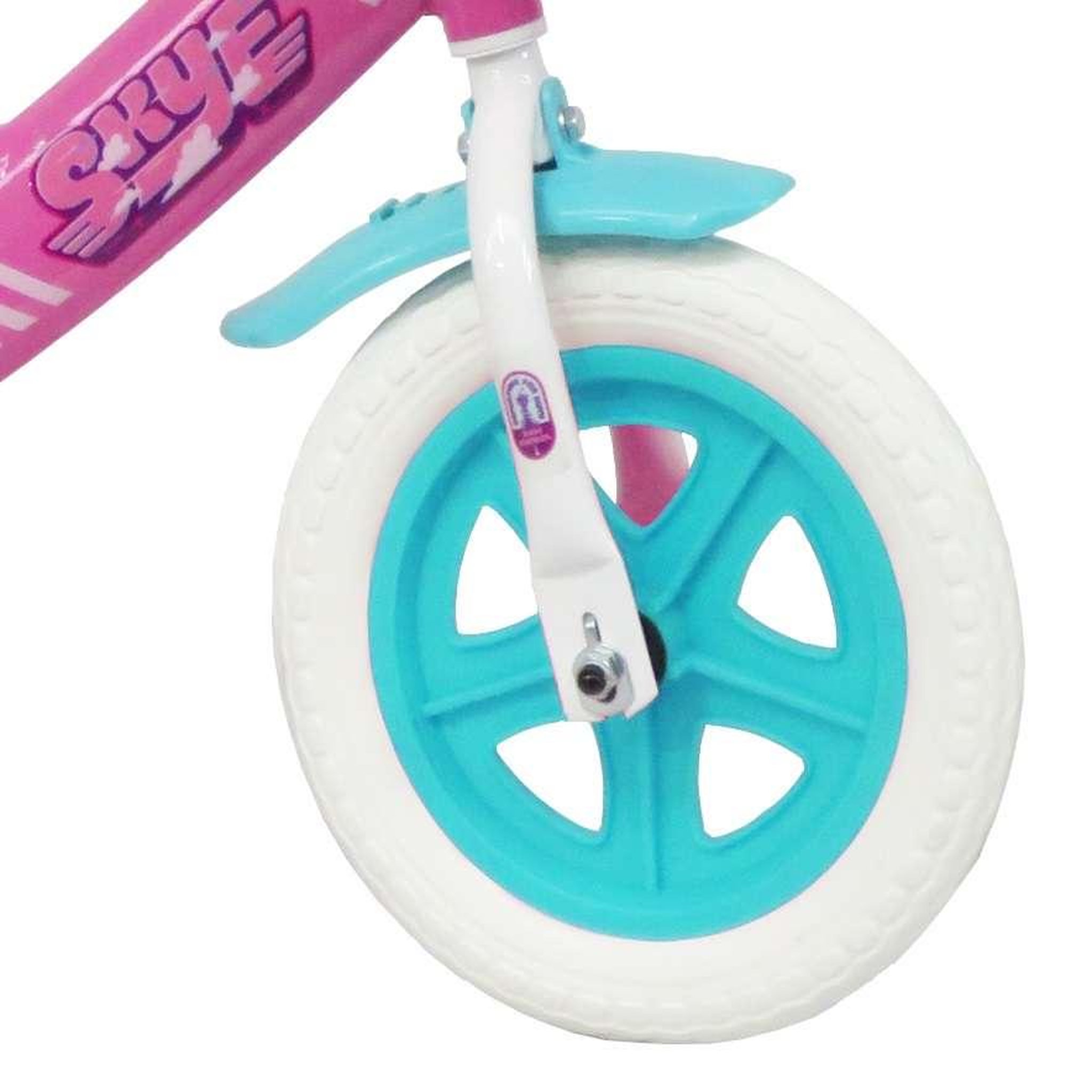 Voir la diapositive 4 : Nickelodeon Vélo enfan - Modèle 10'' Pat Patrouille à l'effigie de Stella  pour enfant de 75/90 cm avec stabilisateurs - Panier avant - Sans frein et roue batons