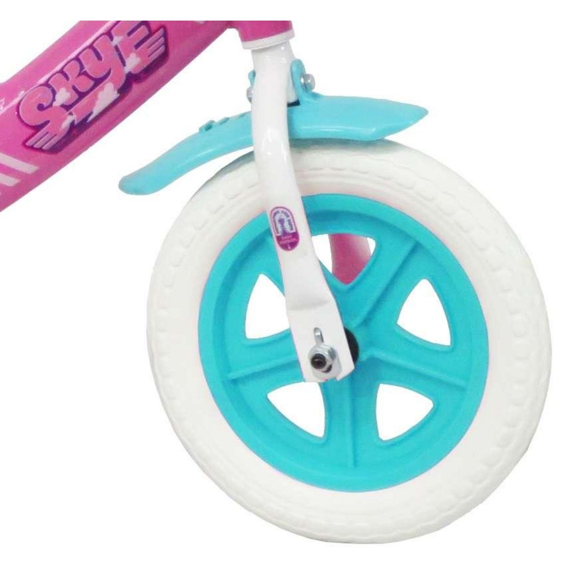 Nickelodeon Vélo enfan - Modèle 10'' Pat Patrouille à l'effigie de Stella  pour enfant de 75/90 cm avec stabilisateurs - Panier avant - Sans frein et roue batons