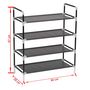 Voir la diapositive 6 : VIDAXL Range-chaussures avec 4 etageres Metal et Tissu non tisse Noir