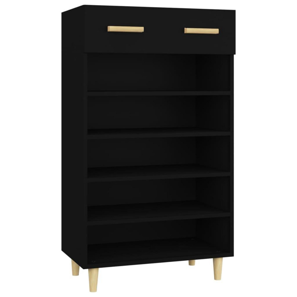VIDAXL Armoire a chaussures Noir 60x35x105 cm Bois d'ingenierie