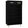 Voir la diapositive 2 : VIDAXL Armoire a chaussures Noir 60x35x105 cm Bois d'ingenierie