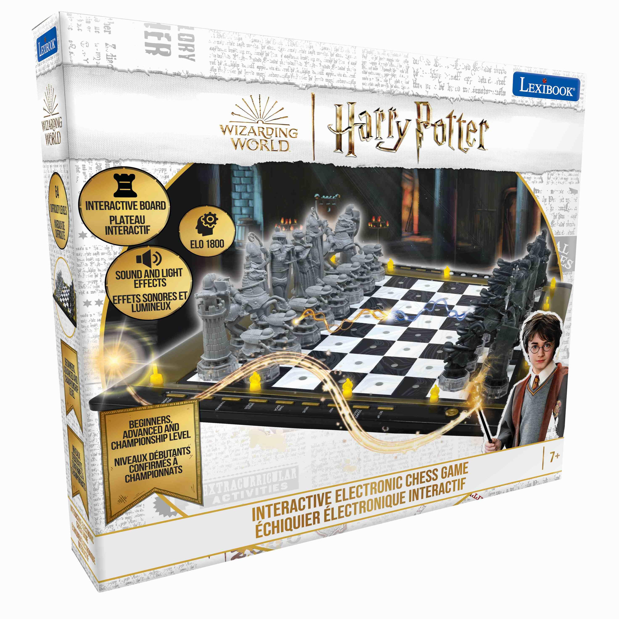 Voir la diapositive 5 : Lexibook Jeu d'échecs électronique lumineux Harry Potter avec effets sonores