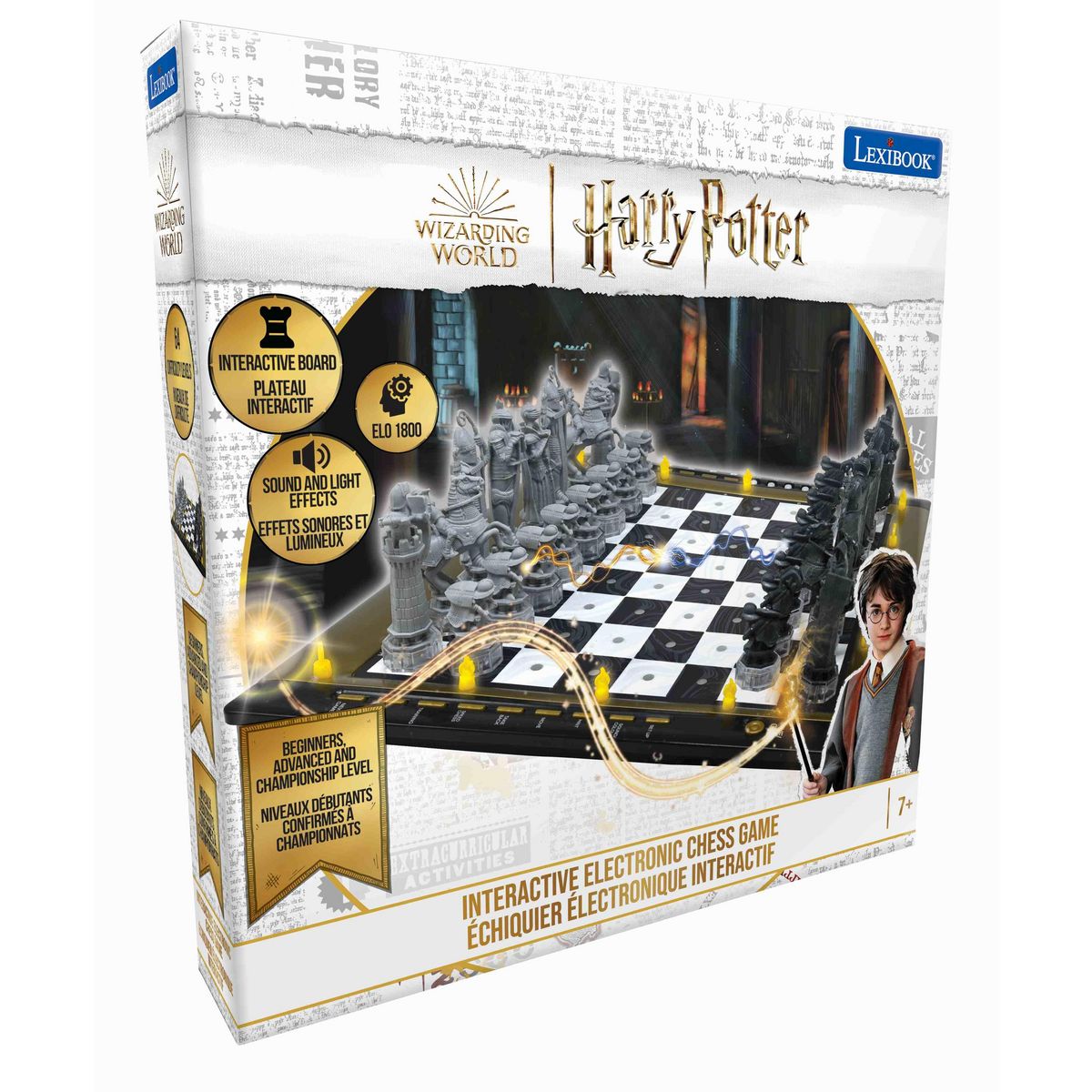 Lexibook Jeu d'échecs électronique lumineux Harry Potter avec effets sonores
