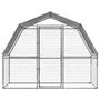 Voir la diapositive 4 : VIDAXL Cage pour chiens avec toit et porte argente acier galvanise