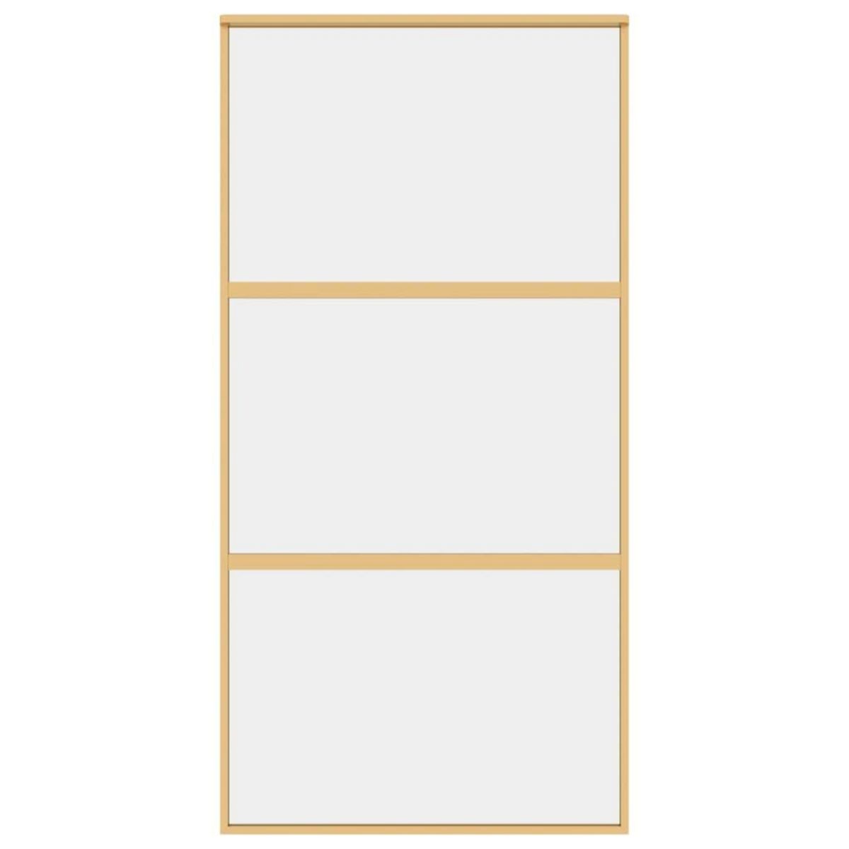 VIDAXL Porte coulissante dore 102,5x205cm verre ESG clair et aluminium