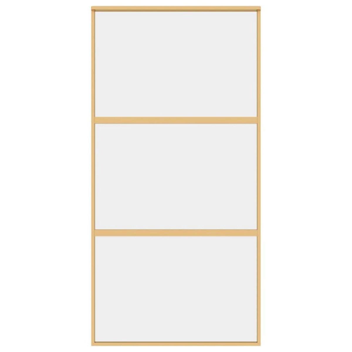 VIDAXL Porte coulissante dore 102,5x205cm verre ESG clair et aluminium