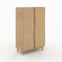 Voir la diapositive 3 : Rendez vous déco Armoire en bois massif de mindi et rotin-Delya