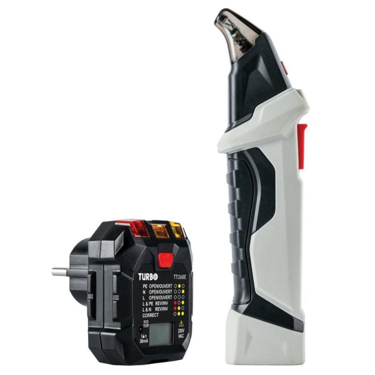 TURBOTRONIC Kit de localisation de fusible et testeur de prises 2 en 1 TT260ER TURBOTRONIC 40480402