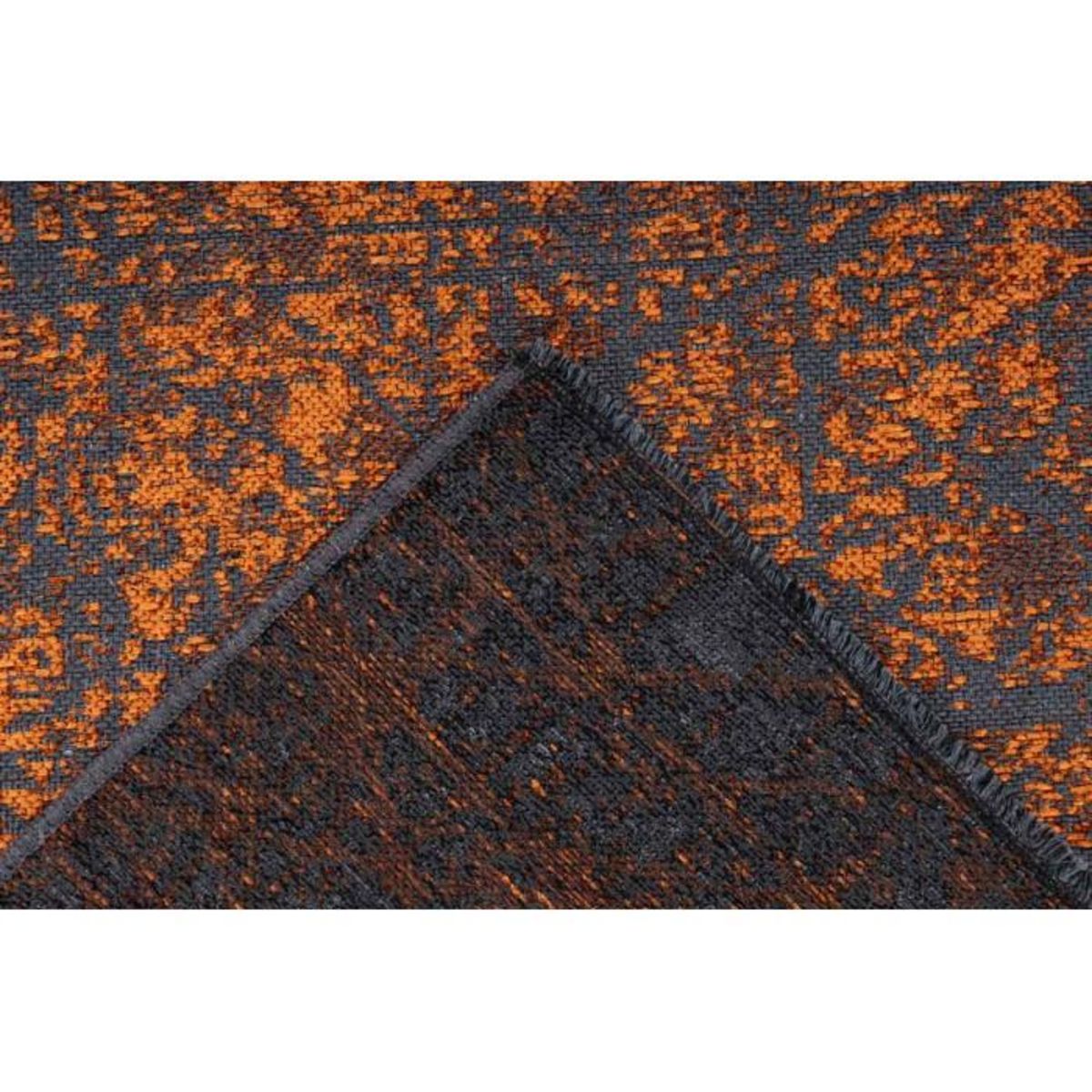 Paris Prix Tapis Tissé à Poils Courts Vintage  Kalevi  Orange