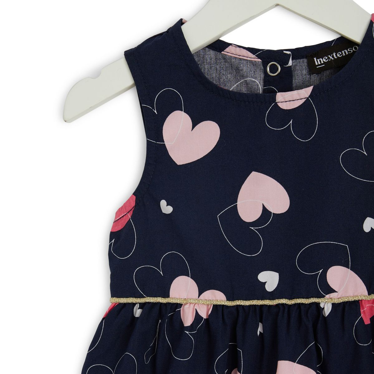 INEXTENSO Robe coeurs marine bébé fille