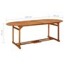 Voir la diapositive 6 : VIDAXL Table a dîner de jardin 220x90x75 cm Bois d'acacia massif