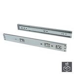 EMUCA SRL Lot de 5 paires de coulisses à billes pour tiroir à sortie totale 45 mm x L 300 mm avec fermeture amortie