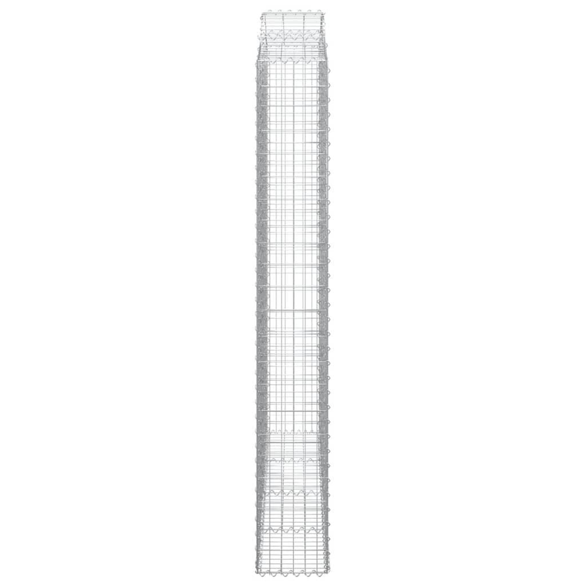 Voir la diapositive 5 : VIDAXL Paniers a gabions arques 3 pcs 200x30x220/240 cm fer galvanise