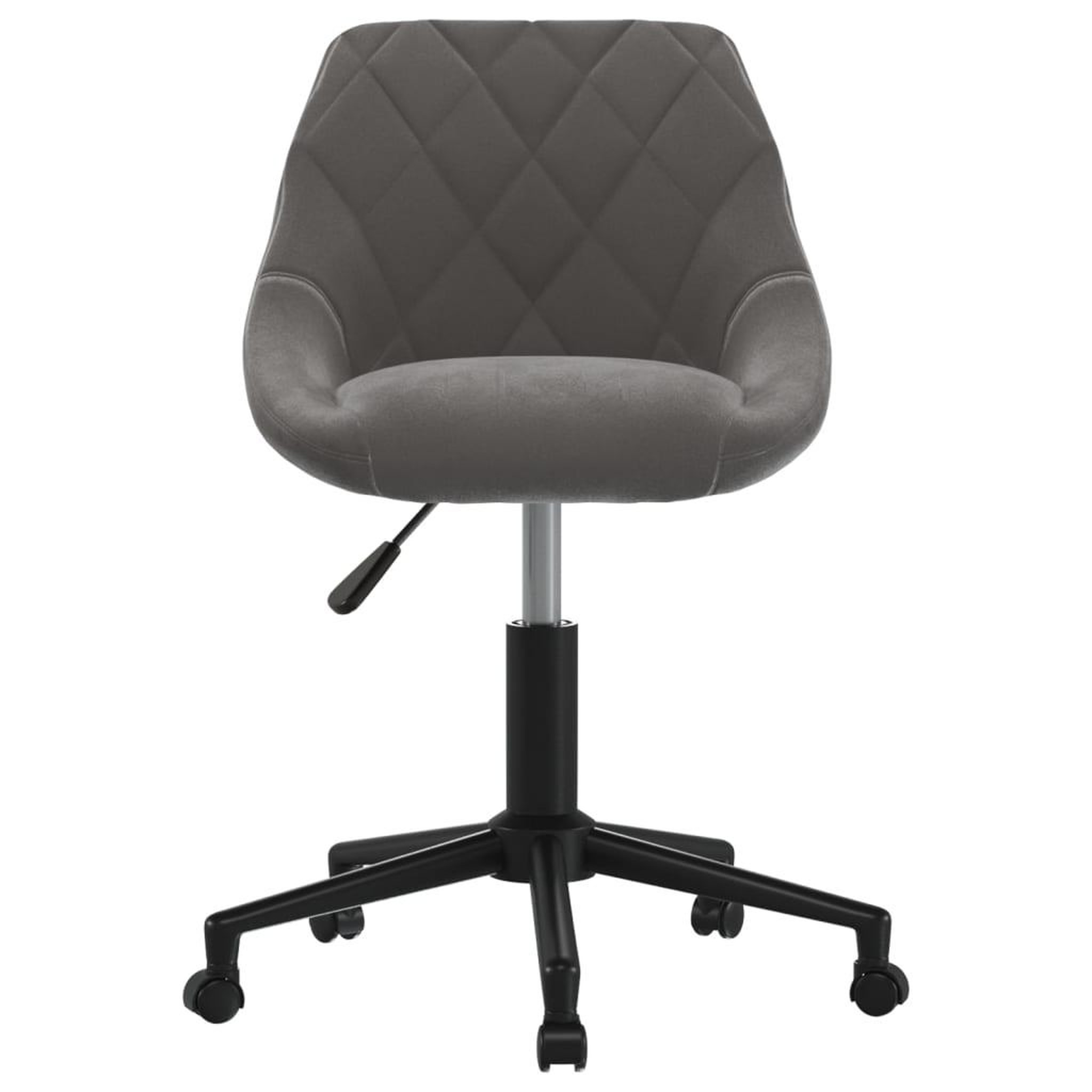 Voir la diapositive 2 : VIDAXL Chaise pivotante de salle a manger Gris fonce Velours