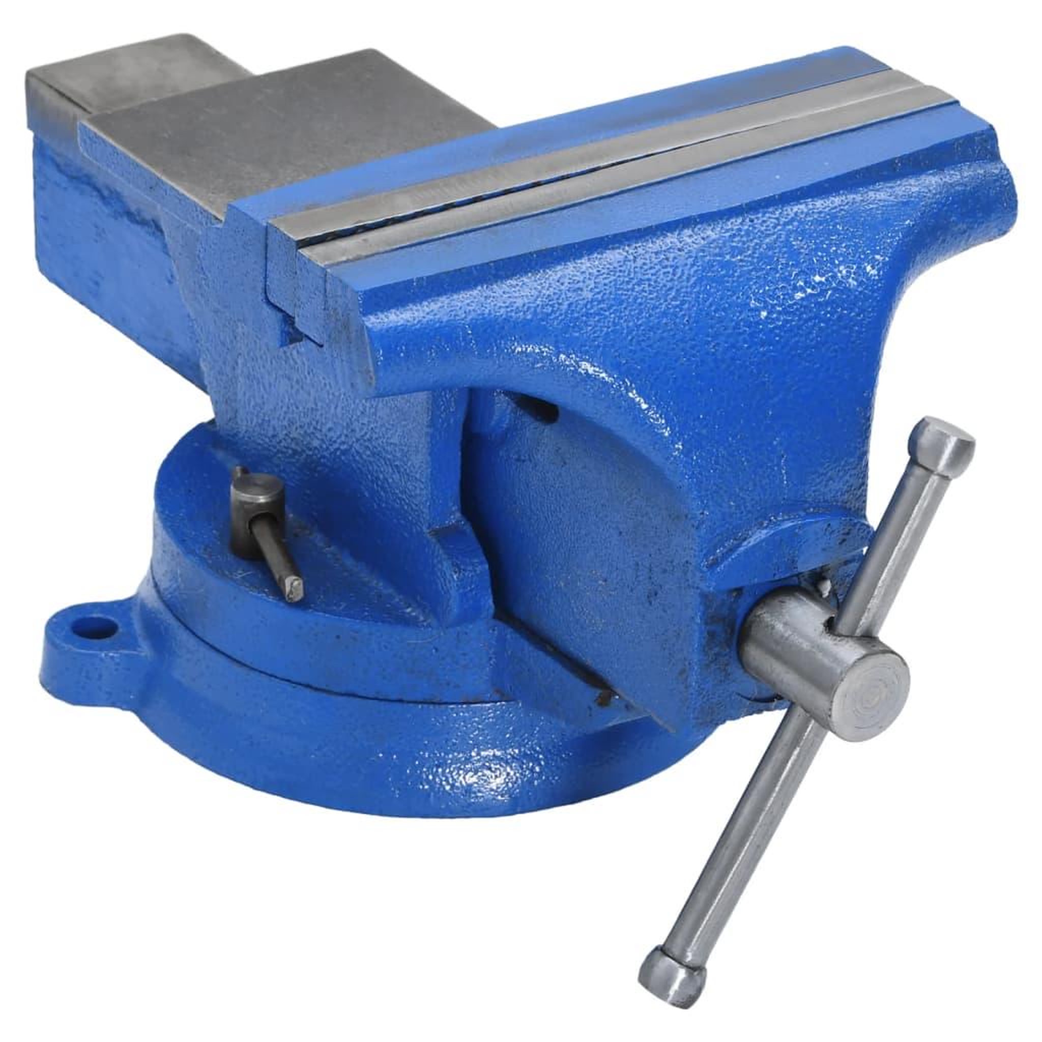 VIDAXL Etau d'etabli bleu 150 mm fonte