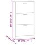 Voir la diapositive 6 : VIDAXL Armoire a chaussures Chene fume 59x17x108 cm Bois d'ingenierie
