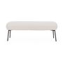 Voir la diapositive 4 : SWEEEK Banc, bout de lit avec revêtement bouclette, pieds en métal noir, L 120 x P 41 x H 42,5 cm