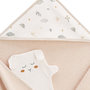 Voir la diapositive 2 : Petit Béguin Cape et gant de bain bébé Câlins
