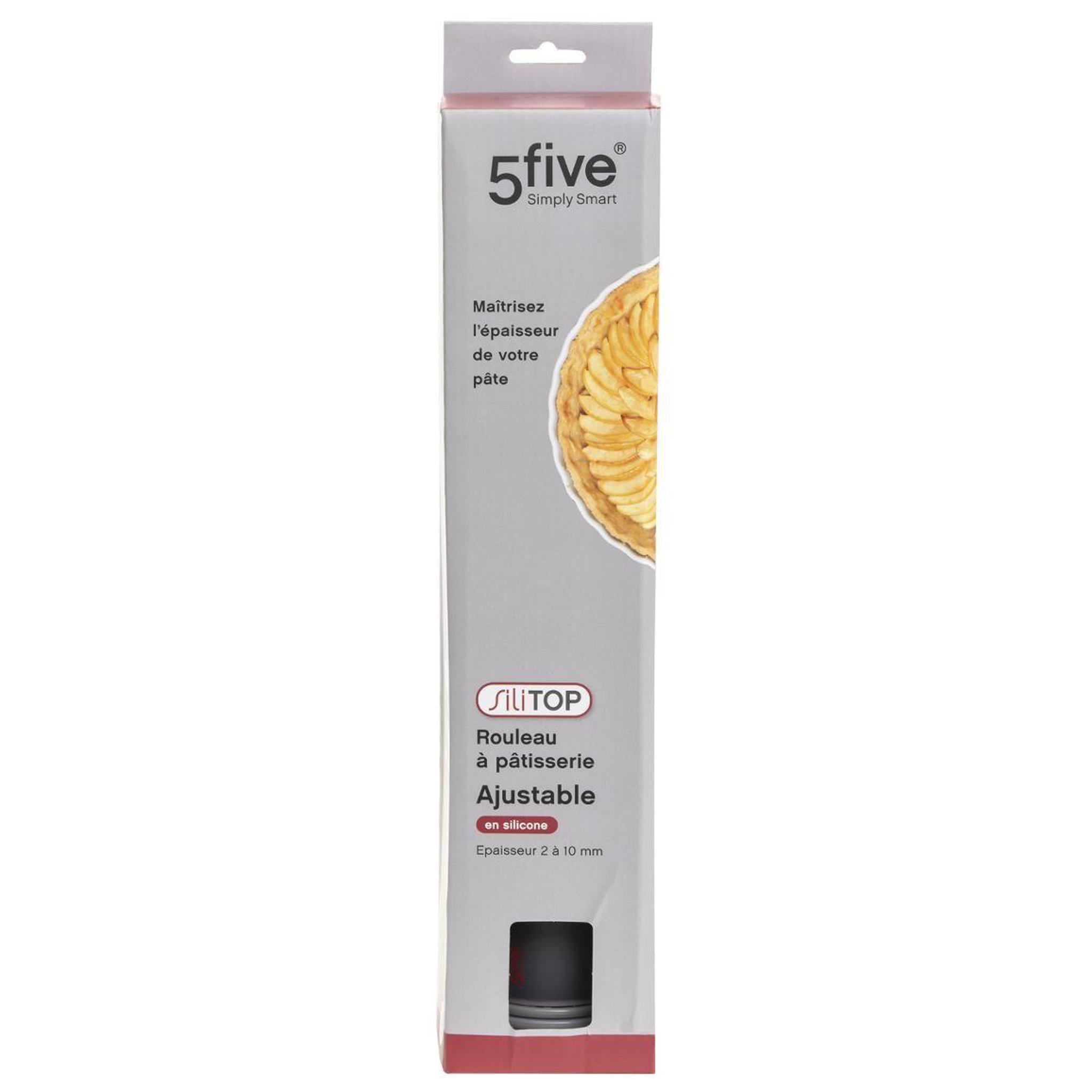 Voir la diapositive 3 : FIVE Rouleau à pâtisserie  silitop  33cm gris