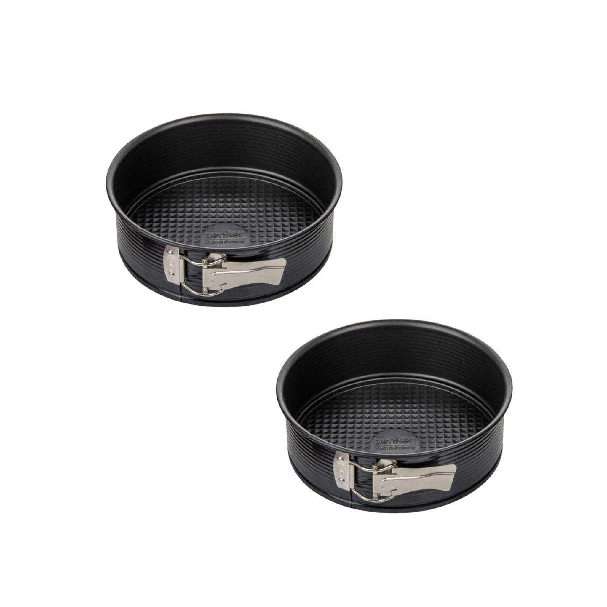 ZENKER Lot de 2 moules à gâteaux 20/20 cm en acier black metallic black mettallic zenker  black mettallic